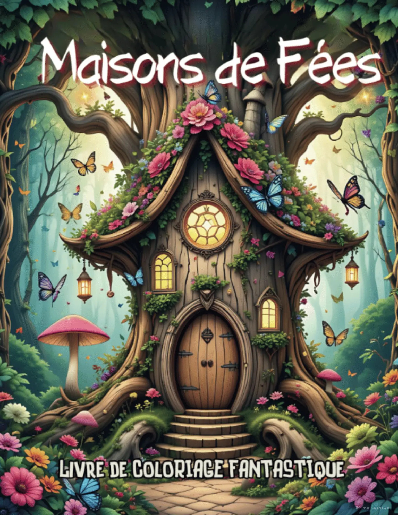 Maisons de Fées Livre de Coloriage Fantastique