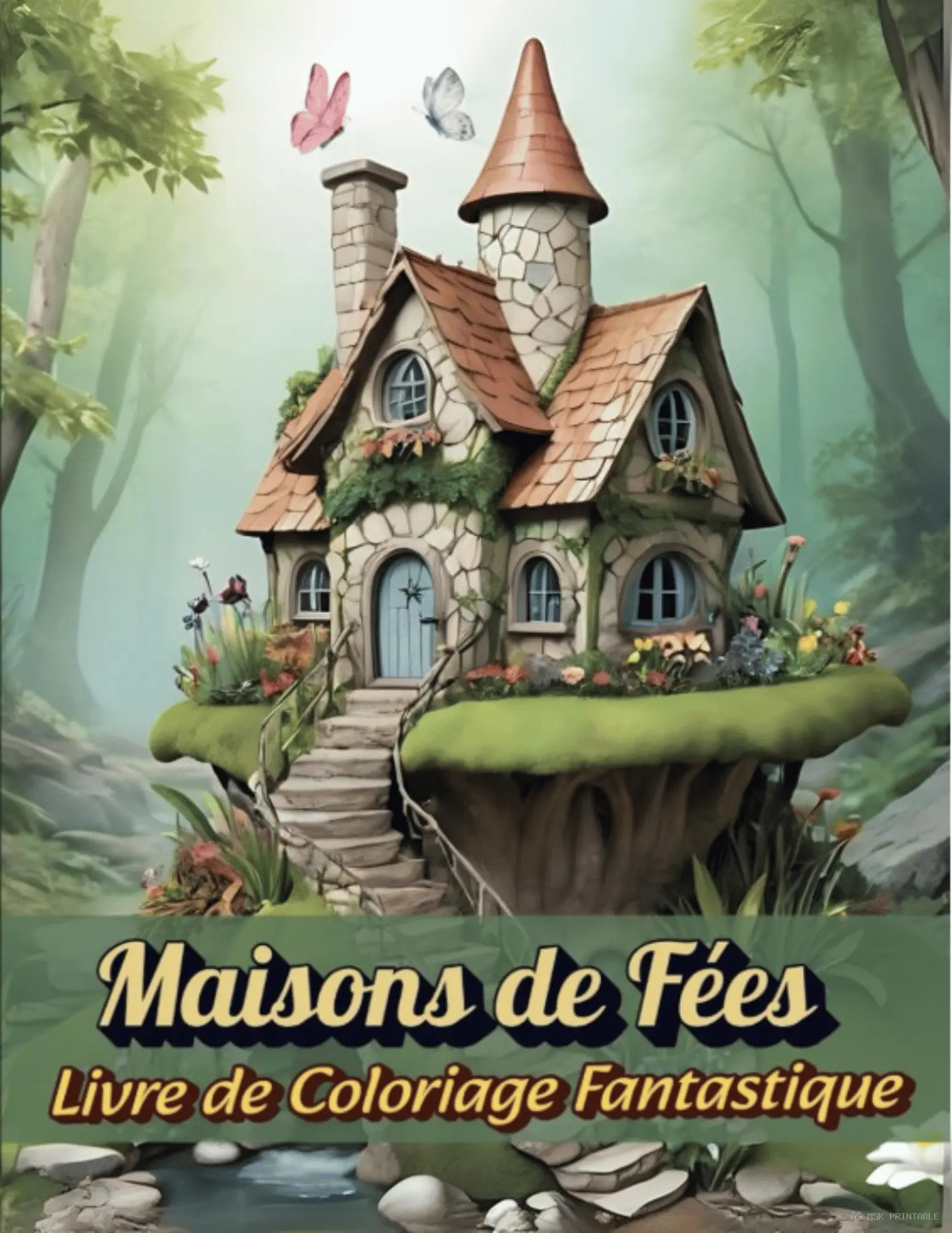 Maisons de Fées Livre de Coloriage Fantastique