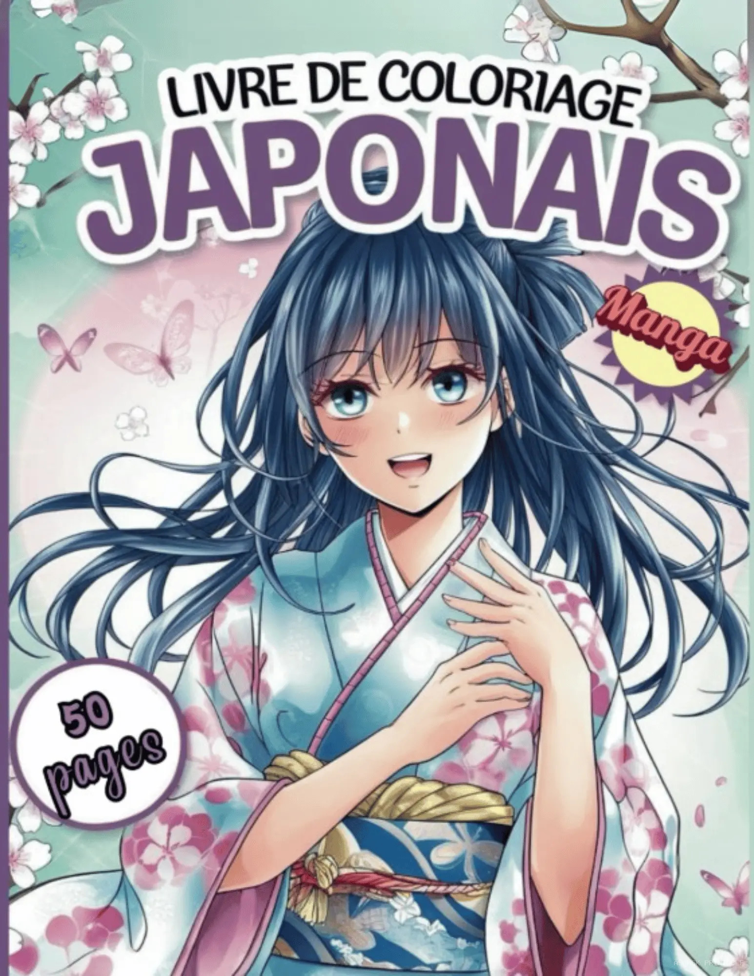 Livre De Coloriage Manga Japonais: 50 Pages de Manga Japonais Ravissantes à Colorier pour une Relaxation Totale