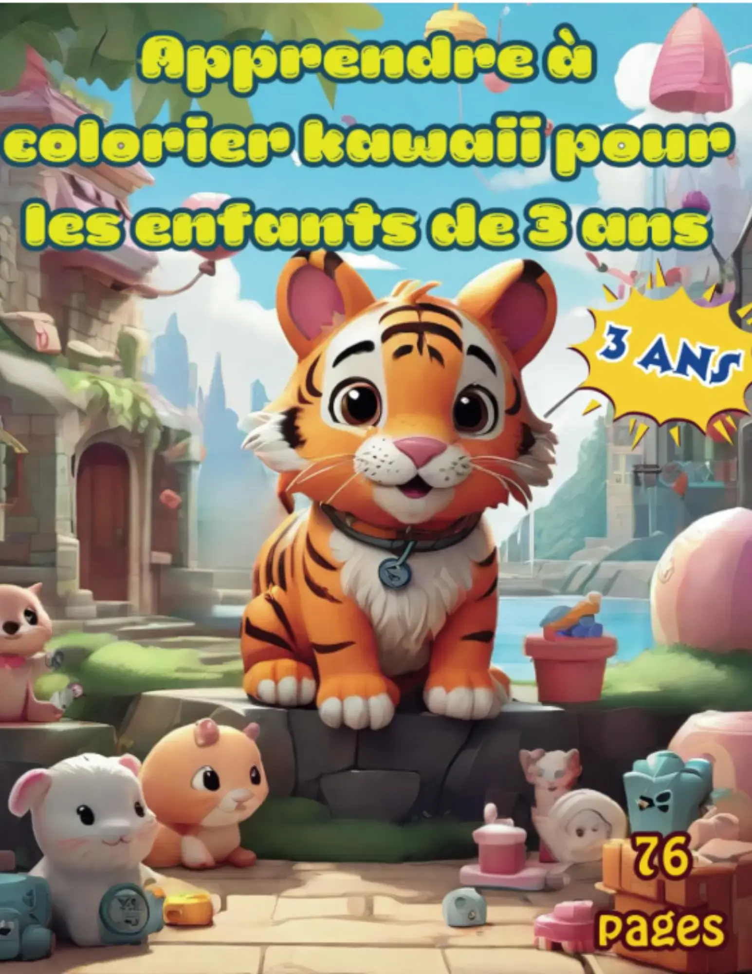 Apprendre à colorier kawaii pour les enfants de 3 ans