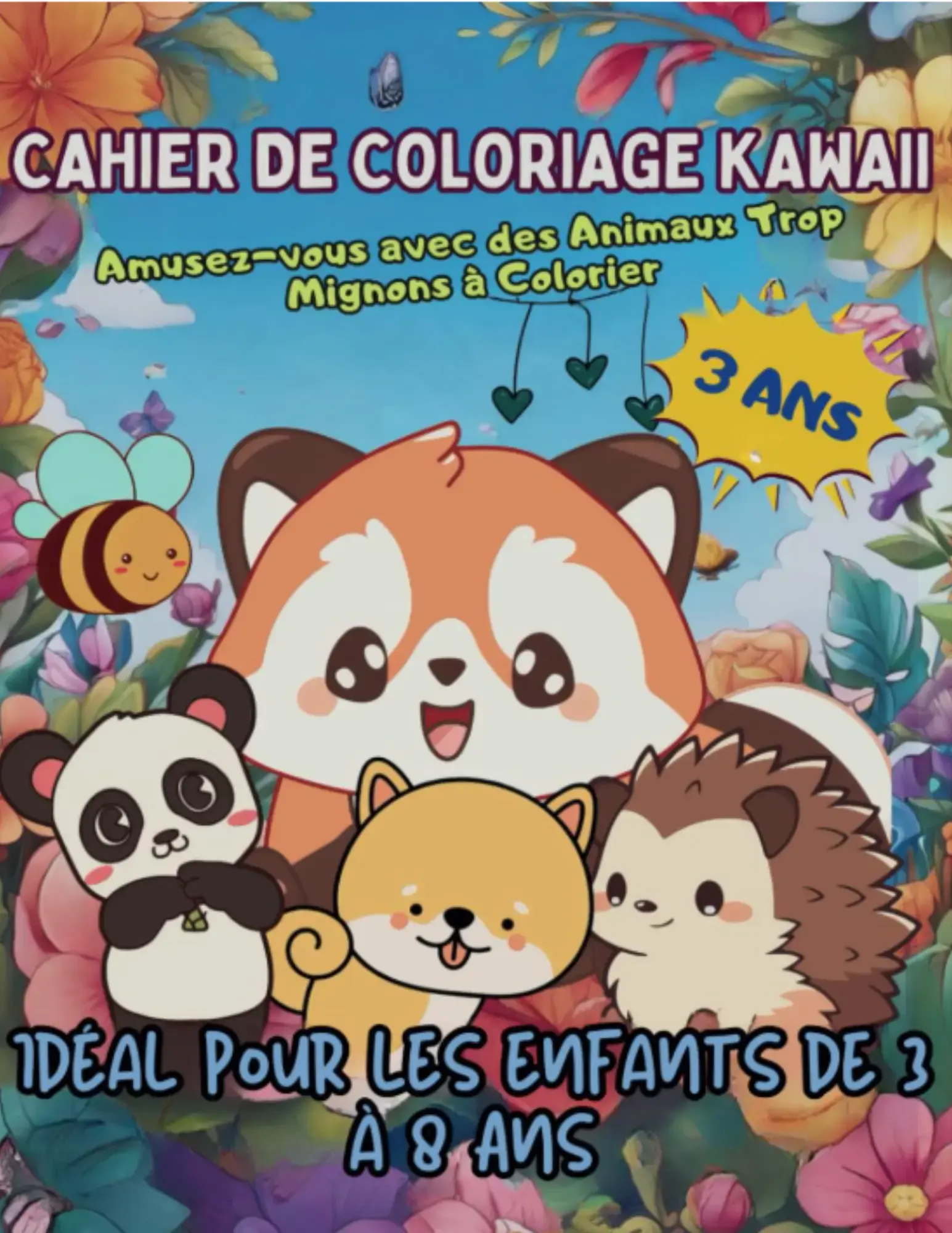 Cahier de Coloriage Kawaii: Amusez-vous avec des Animaux Trop Mignons à Colorier